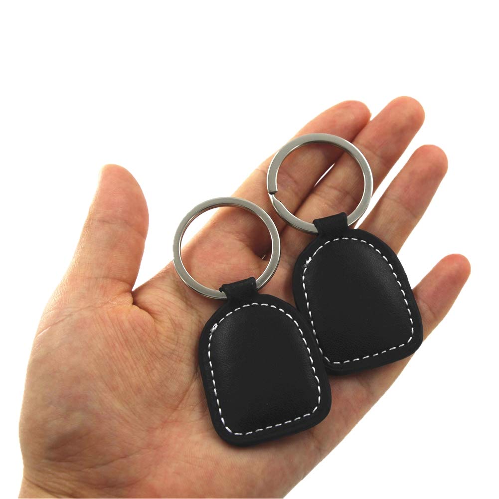 T5577 T5557 T5567 EM4305 Rewritable Leather Access Control LF Key Ring Tag Keychains Keyfob for Copy Duplicate Door Access ID Card (2pcs)