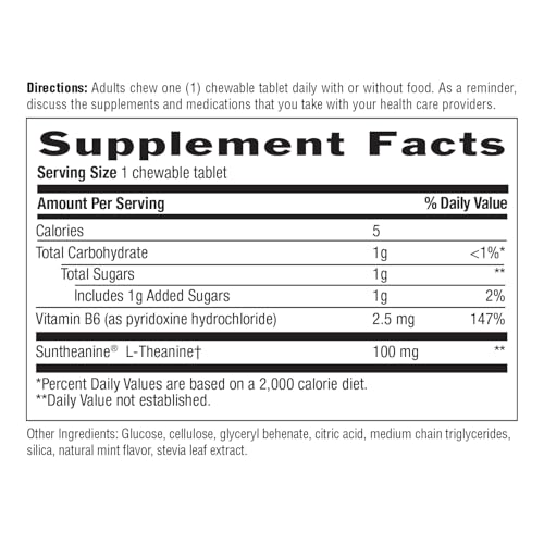 - L-Theanine, Fast Acting Mint Melts, 100 mg - 60 Smooth Melts