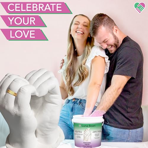Hand Casting Kit - Couples Gifts Idea, Anniversary for Couple Gift, Mothers Day Gifts, Gifts for Women Men Mom, Hand Molding Kit, Valentines Day, Christmas, White Elephant Gifts for Adults