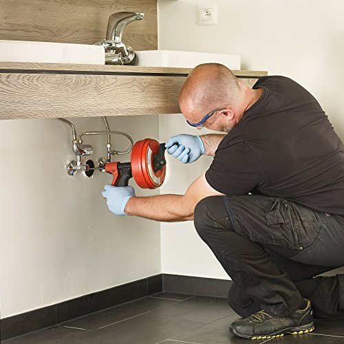 57043 Power Spin+ 1/4 x 25&#39; Hybrid Drain Cleaning Machine Snake Auger with AUTOFEED, Manual or Cordless Drill Operated Drain Cleaner with MAXCORE Cable