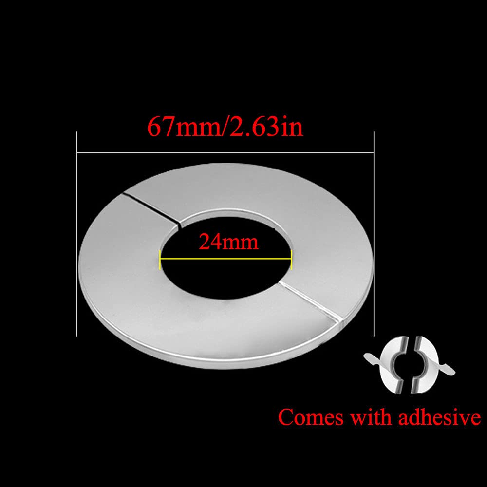 PZRT 2pcs Wall Split Flange, Stainless Steel Round Escu