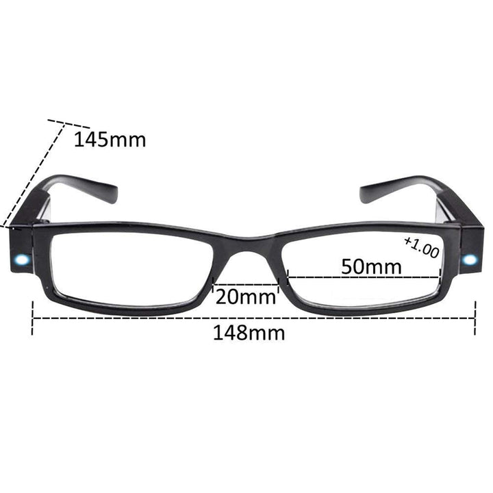 DuanMei Reading Glasses with Light Bright LED Readers w