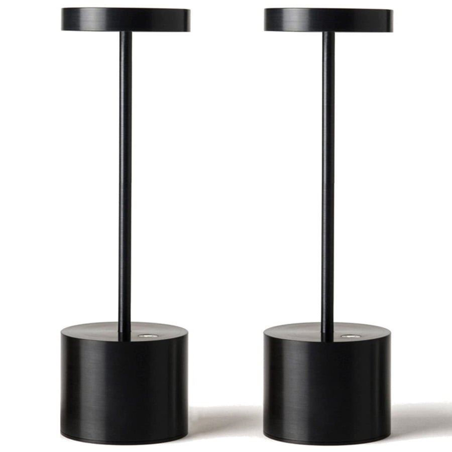2 Pack Rechargeable Table Lamp, LED Cordless Table Lamp,5000mAh Battery Operated Portable Table Light,Dimming for Restaurant/Patio/Outdoor(Black)