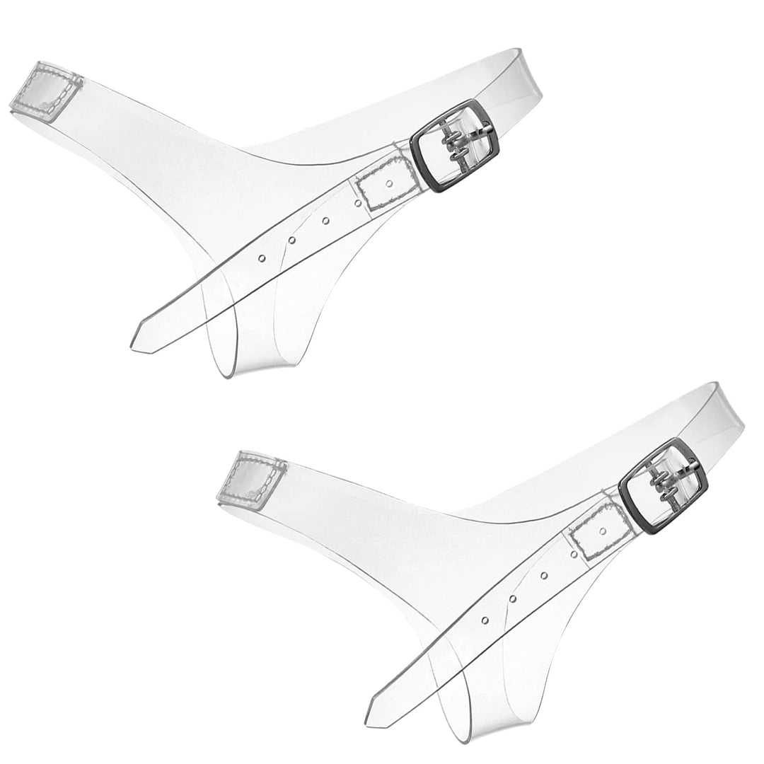 2 Pairs Invisible High Heel Shoe Straps, Detachable Shoe Straps for Heels Elastic Transparent Shoe Straps Suitable for Loose High Heels Nice to Skin