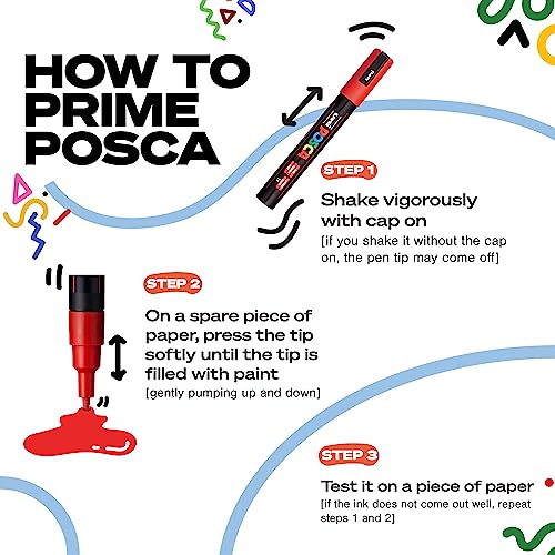 Posca Marker 8K in Fluorescent Orange, Posca Pens for A