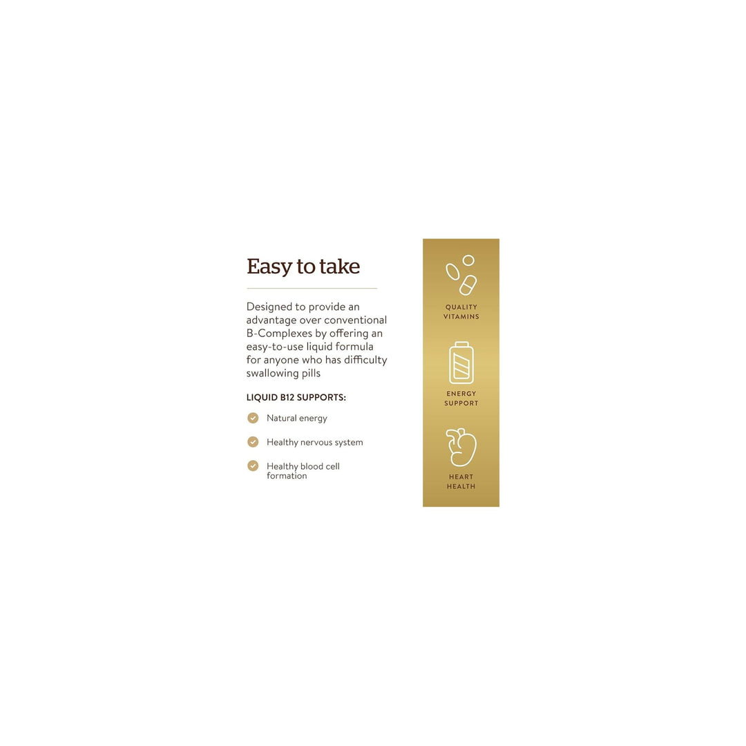 Solgar Sublingual Liquid B-12 2000 mcg with B-Complex, 
