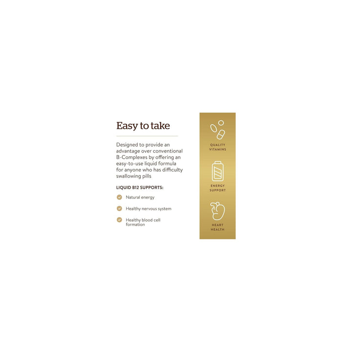 Solgar Sublingual Liquid B-12 2000 mcg with B-Complex, 