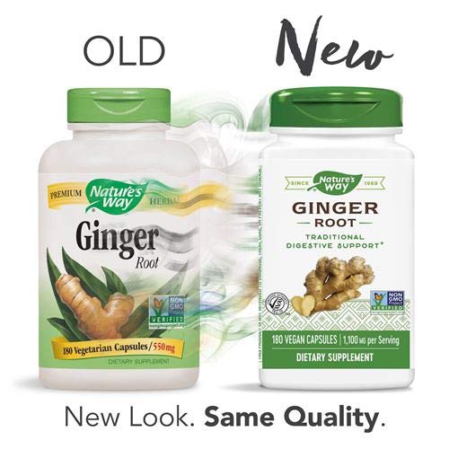 Ginger Root 550mg, 180 Capsules (Pack of 2)