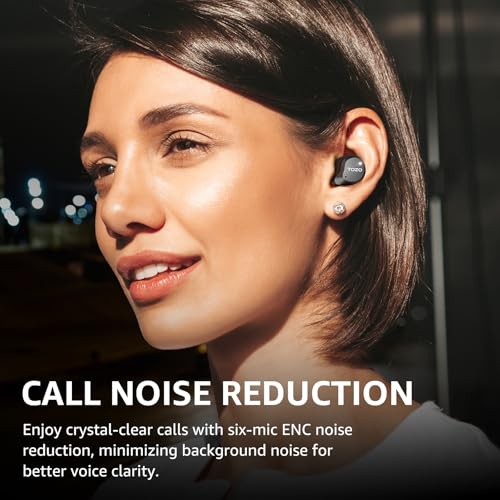 TOZO Hybrid Active Noise Cancelling Wireless Earbuds, 6 Mics ENC Clear Call, IPX8 Waterproof, in Ear Bluetooth 5.3 Headphones Stereo Bass Ear Buds 59H Playtime with LED Display 32 EQs via APP