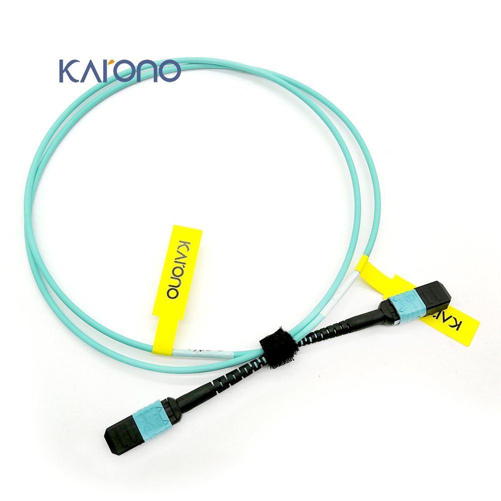 Karono 10ft/3M MPO to MPO Fiber Patch Cable, 8 Fibers O