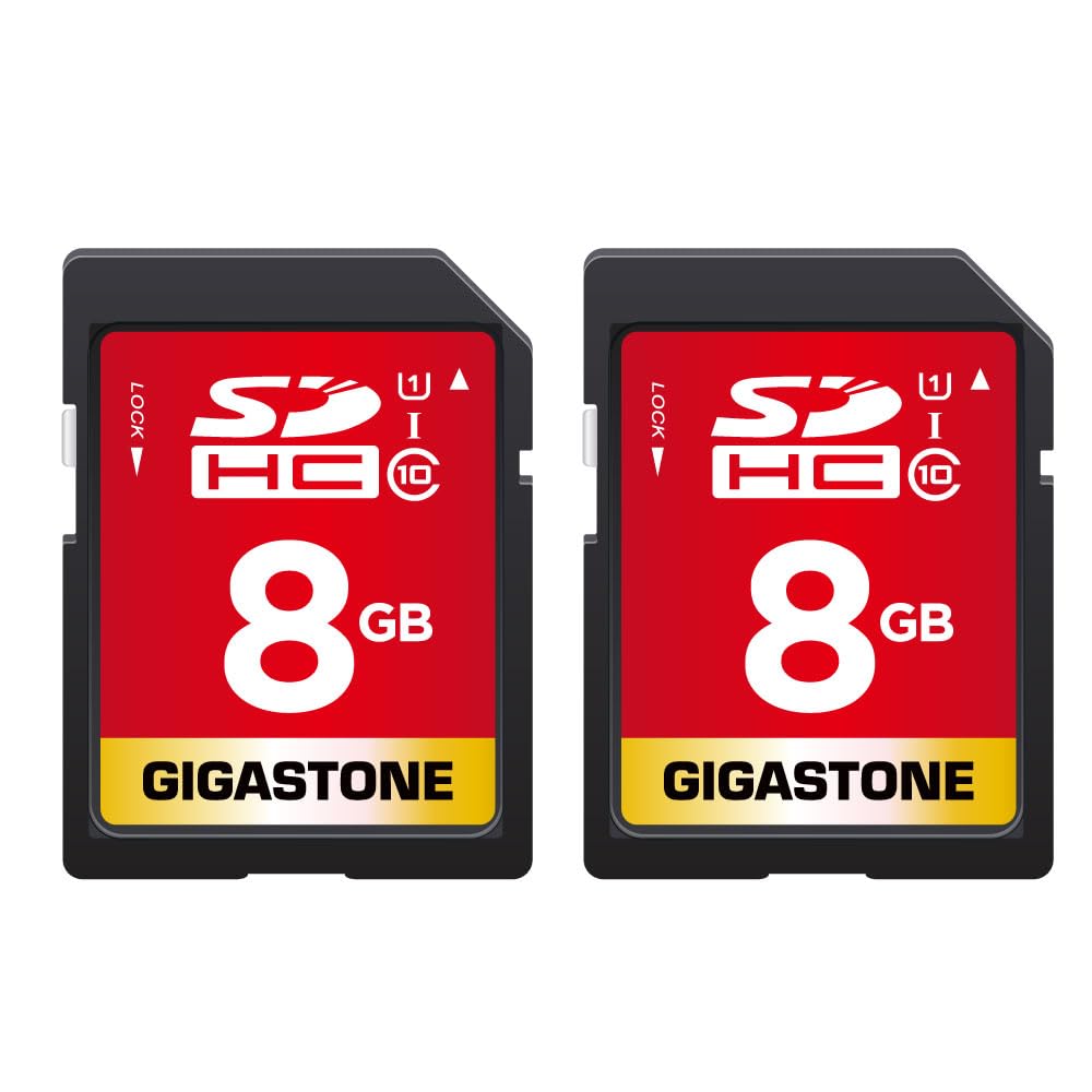 8GB SDHC Memory Card, Pack of 2, High Speed for Reserving Photos, Videos, Music, Voice Files, Camcorder, Camera, Recorder, PC, Mac, Class 10