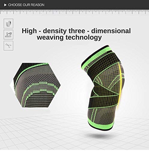 Knee Sleeve, Knee Pads Compression Fit Support -for Joint Pain and Arthritis Relief, Improved Circulation Compression - Wear Anywhere - Single (S, Green)