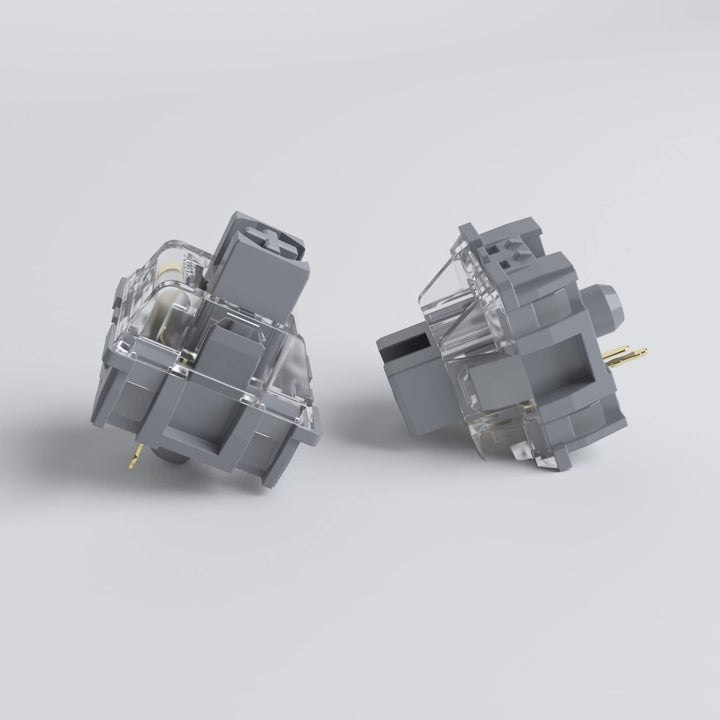 CS Silver Switches for Gaming, 3 Pin 43gf Linear Keyboard Switches with 22mm Extension Spring, Compatible with MX Mechanical Keyboard (45 pcs)