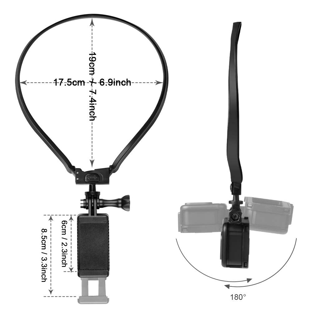 Taisioner POV/VLOG Smartphone Selfie Neck Mount Strap f