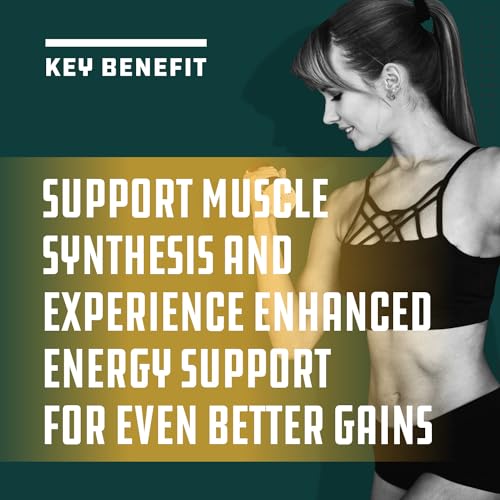 BCAA Branched Chain Amino Acids Supplement Natural Muscle Builder Pure Energy Booster and Workout Exercise Support for Men and Women Boost Recovery L-Leucine L-Valine 60 Tablets - 20 Servings