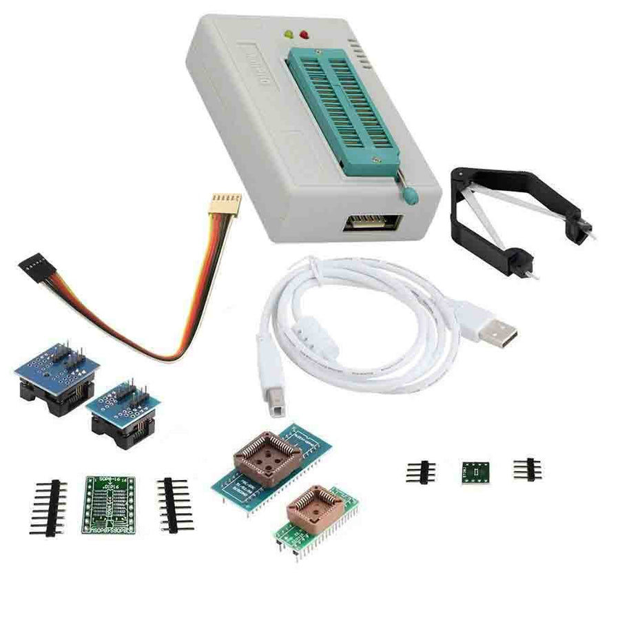 LAQIYA TL866 Plus Programmer USB EPROM Flash BIOS Programmable Logic Circuits 6 Adapters Socket Extractor for 15000 IC