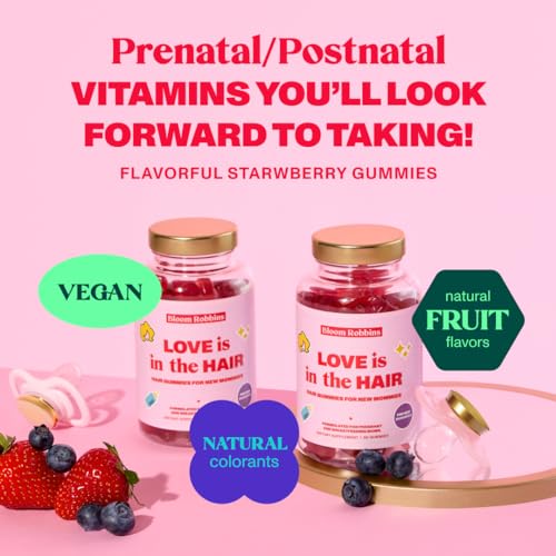 Hair Gummy Prenatal Vitamins for Women Pregnancy with Vitamin B6 - Pre Natal Multivitamin for Women &amp; Folic Acid - 60 Prenatal Hair Gummies with Folic Acid (1Pack)
