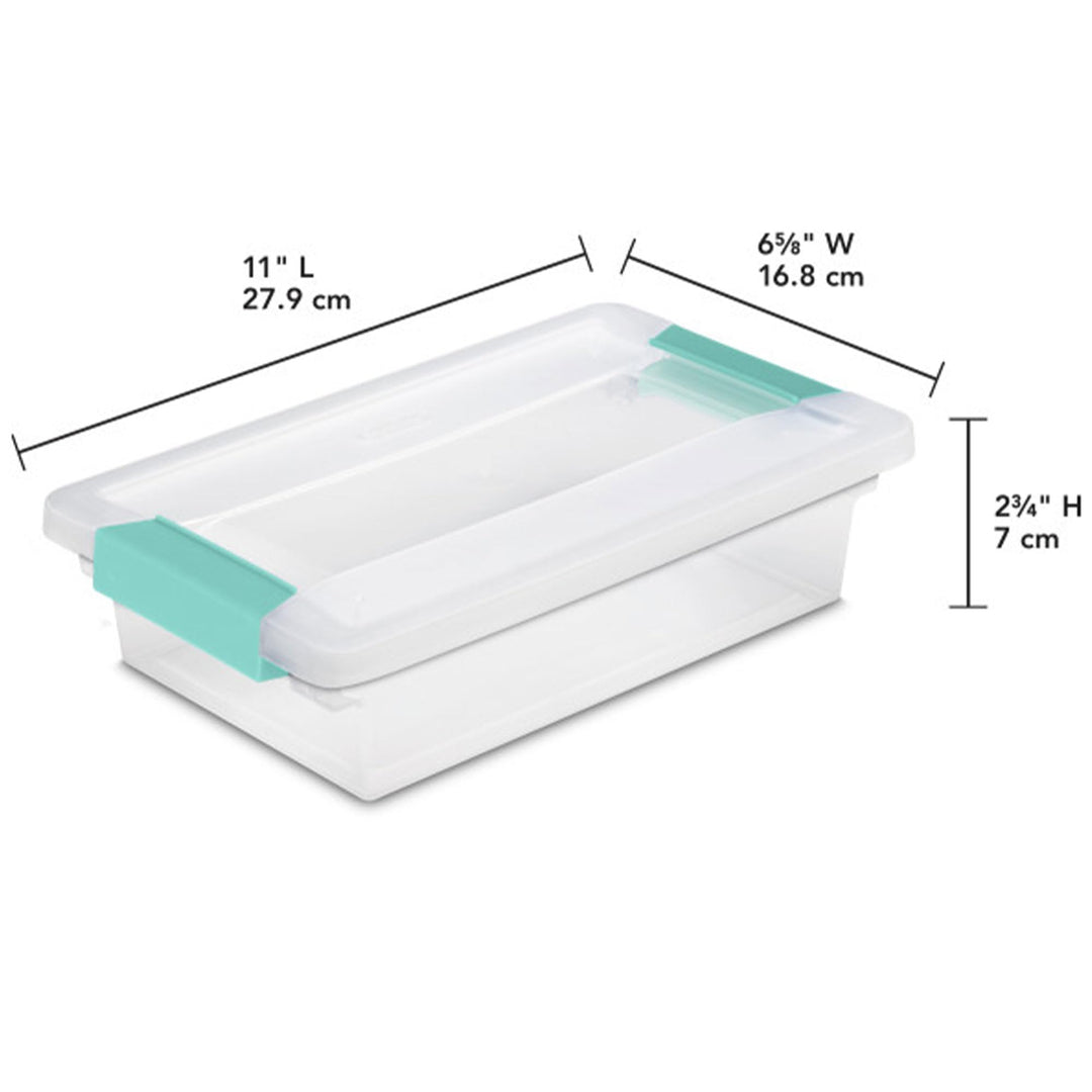 6-Pack Plastic Bins with Lids, Clear Shoe Boxes &amp; Containers, Small, 6 Qt