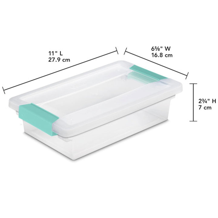 6-Pack Plastic Bins with Lids, Clear Shoe Boxes &amp; Containers, Small, 6 Qt