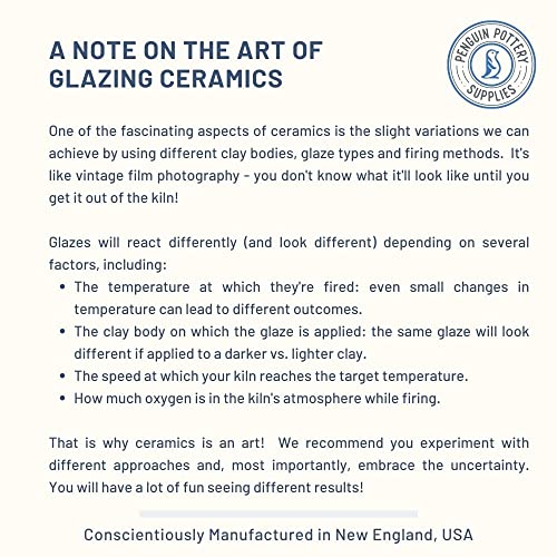 - Glossy Opaque White - Mid Fire Glaze, High Fire Glaze, Cone 5-6 for Mid Fire Clay, High Fire Clay - Ceramic Glaze Pottery (1 Pint | 16 oz | 473 ml)