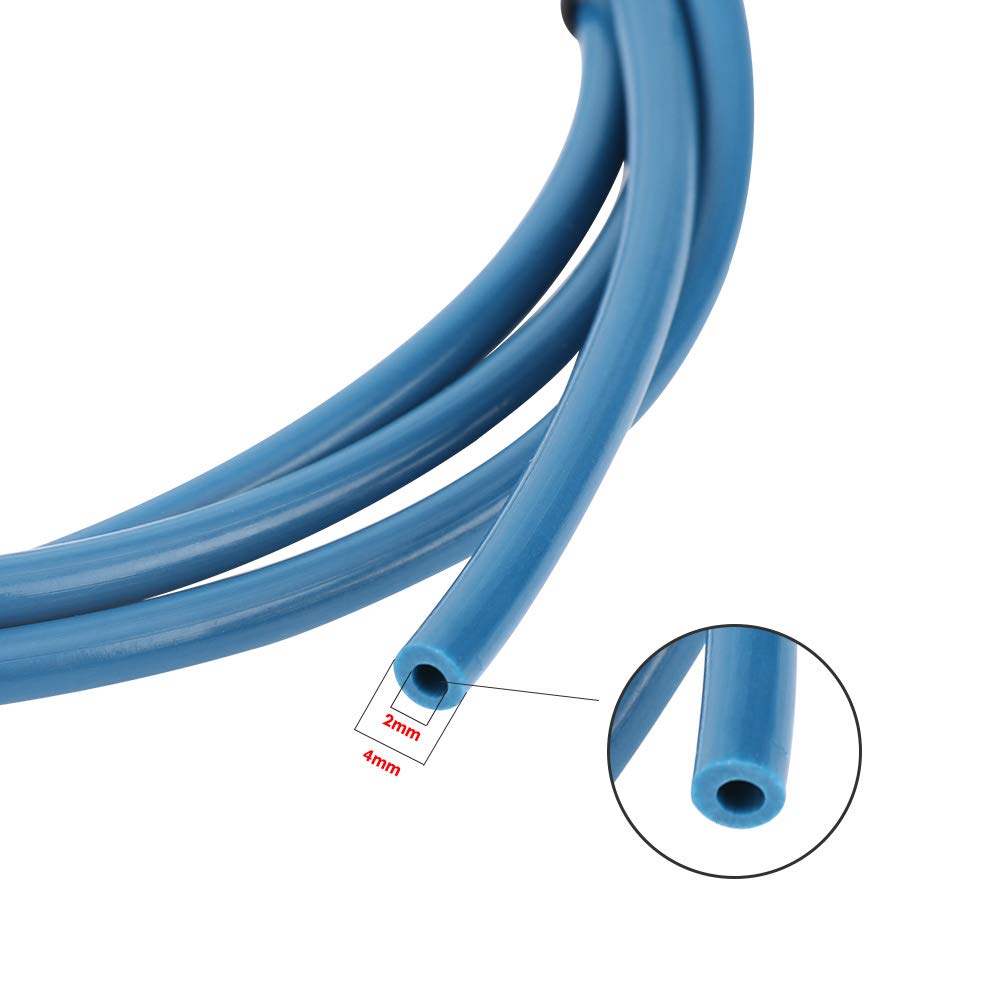 Creality Capricorn Bowden PTFE Tubing 1M XS Series 1.75MM Filament with Pneumatic Fittings &amp;2 Blue Collet Clips &amp;Nozzles&amp;Tube Cutter for Ender 3 V2/ Ender 3/ Ender 3 Pro/Ender 5/ CR-10/10S 3D Printer