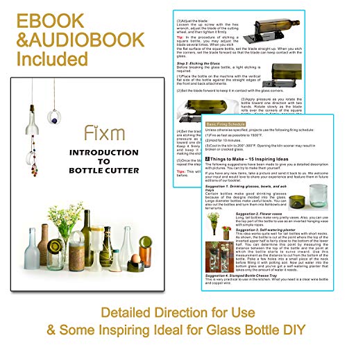 Glass Bottle Cutter, Square &amp; Round Bottle Cutting Machine, Wine Bottles and Beer Bottles Cutter Tool with Accessories Tool Kit(Upgrade Version)