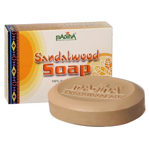 Madina Sandalwood Soap 100% Vegetable Base 3.5 Oz by ma