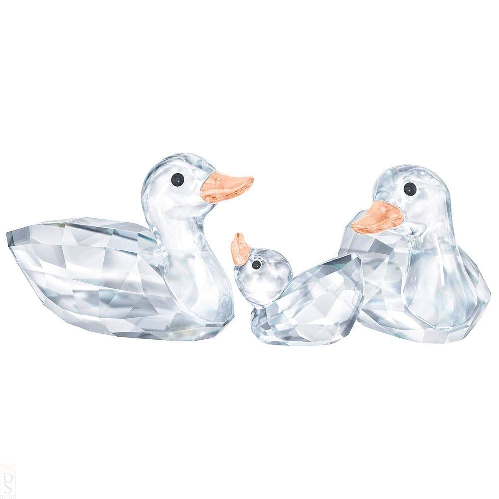 Duck Figurine, Crystal, Multi-Colour, Light, 2.5 x 4.2 x 2.1 cm