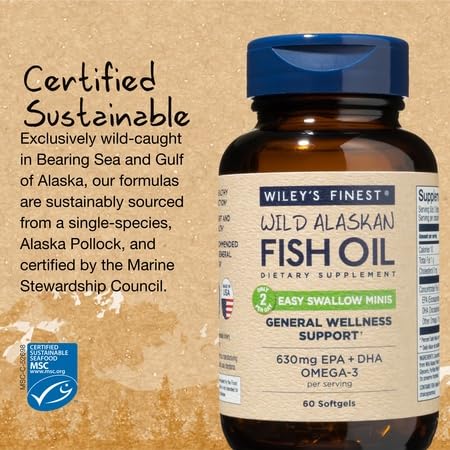 Wiley&#39;s Finest Wild Alaskan Fish Oil Easy Swall