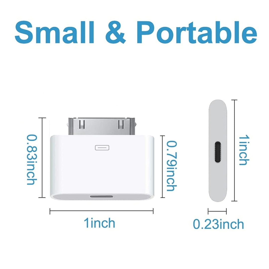 30-Pin to Lightning Adapter, MFi Certified 8-Pin Female to 30 Pin Male Dock Connector iPhone Charging Sync Converter Compatible iPhone 4/4s/iPad/iPod Touch White (No Audio)