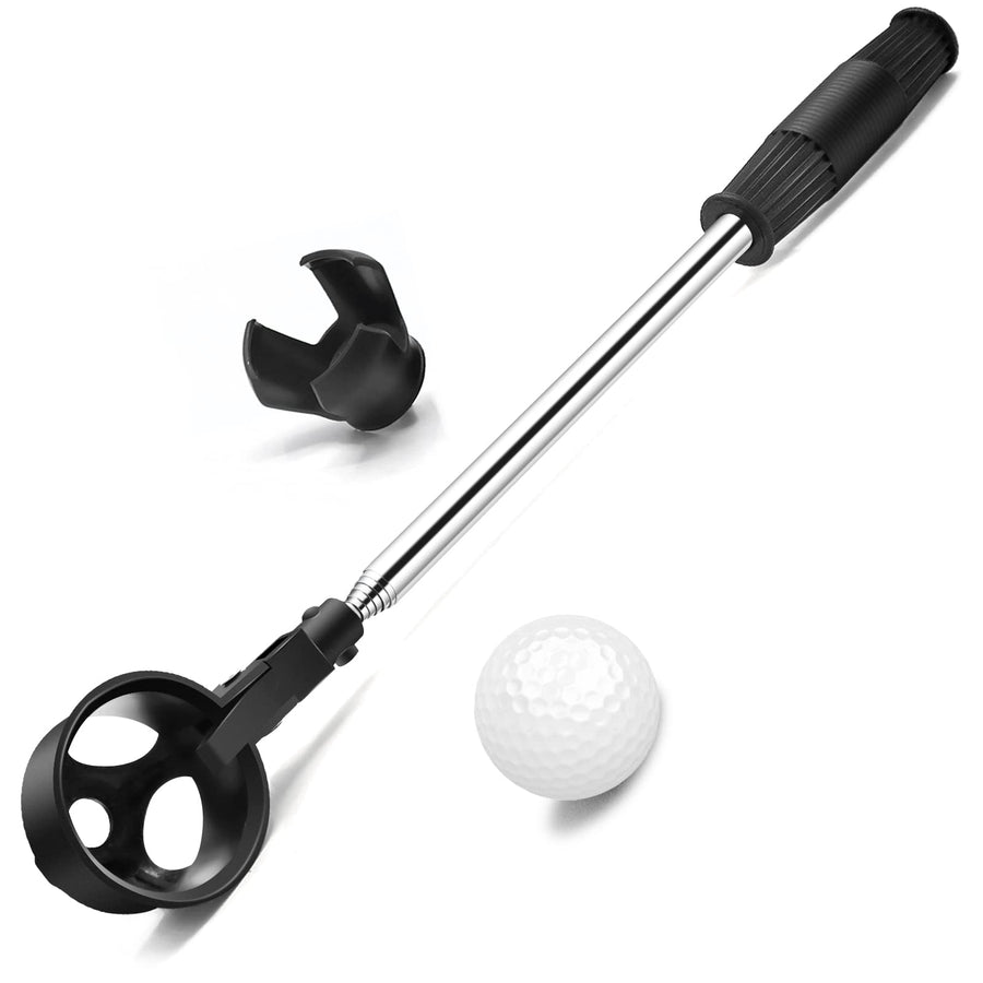 Golf Ball Retriever, Stainless Telescopic Extendable Golf Ball Retriever for Water w/Golf Ball Pick Up Retriever Grabber Claw Sucker Tool, Golf Gift for Men (6ft)