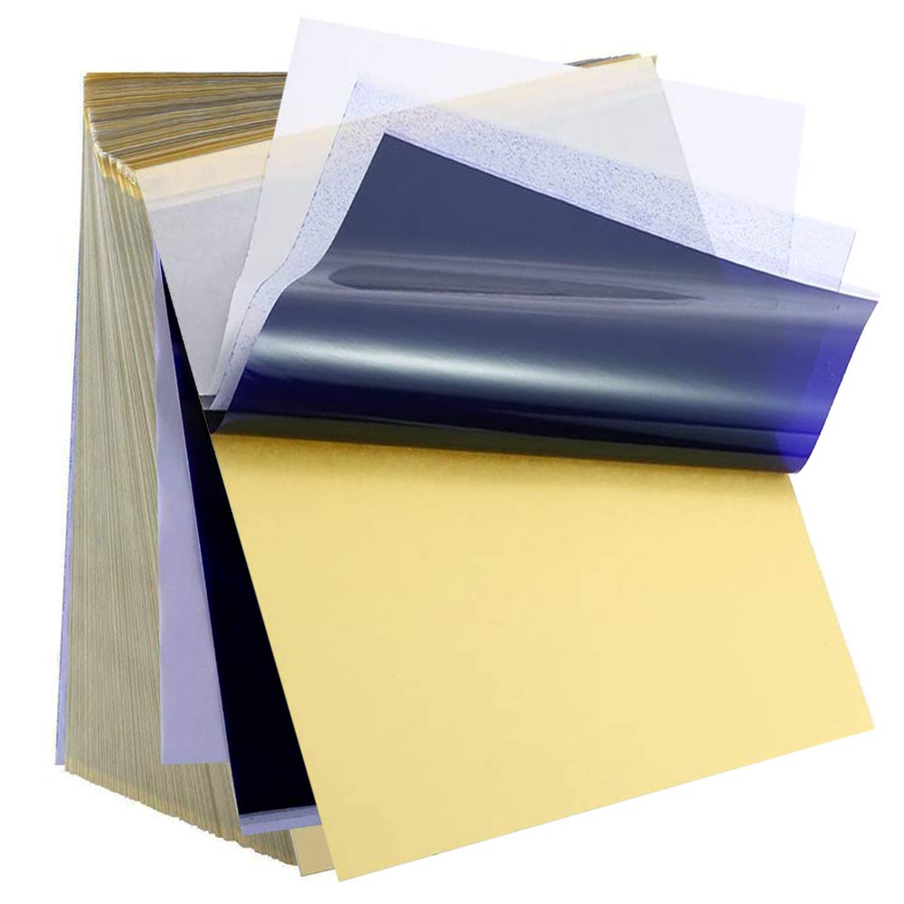 Tattoo Transfer Paper 25pcs Professional Tattoo Stencil Transfer Paper for Tattoo Kits Tattoo Supplies,8.5 X 11, A4 Size,Tattoo Supplies