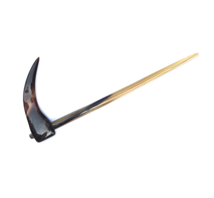 Translucent Death Scythe Buffalo Horn Hair Stick, Hairstick, Hair Pin, Hairpin, Hair Accessory, Hair Toy Handmade 6.69