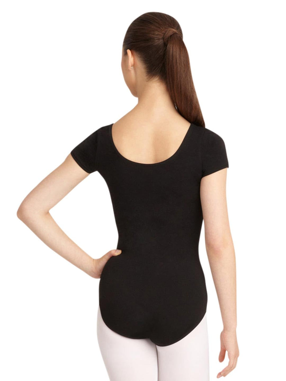 Women's Classic Short Sleeve Leotard,Black,Medium