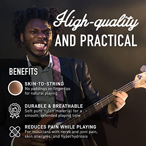 MUSICIANS PRACTICE GLOVE - 1 Glove - Finger &amp; Hand issues (Medium, Black)