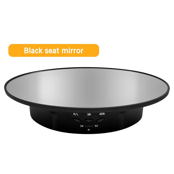 Motorized Rotating Display Stand, 7.87inch /17.6LB Load,Mirror Covered 360 Degree Turntable Display Stand for Photography Products and Shows, Max Load 8KG/ 20CM Video Show(Black)