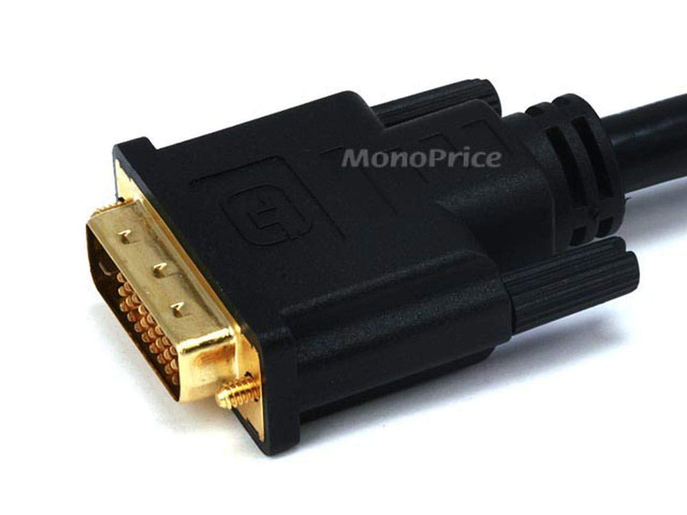 3ft 28AWG CL2 Dual Link DVI-D Cable - Black