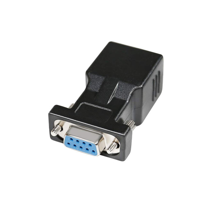 DB9 to RJ45 Serial Adapter RS232 Female to RJ-45 Female Ethernet Converter Compatible with Standard 9 Pin RS-232 Devices