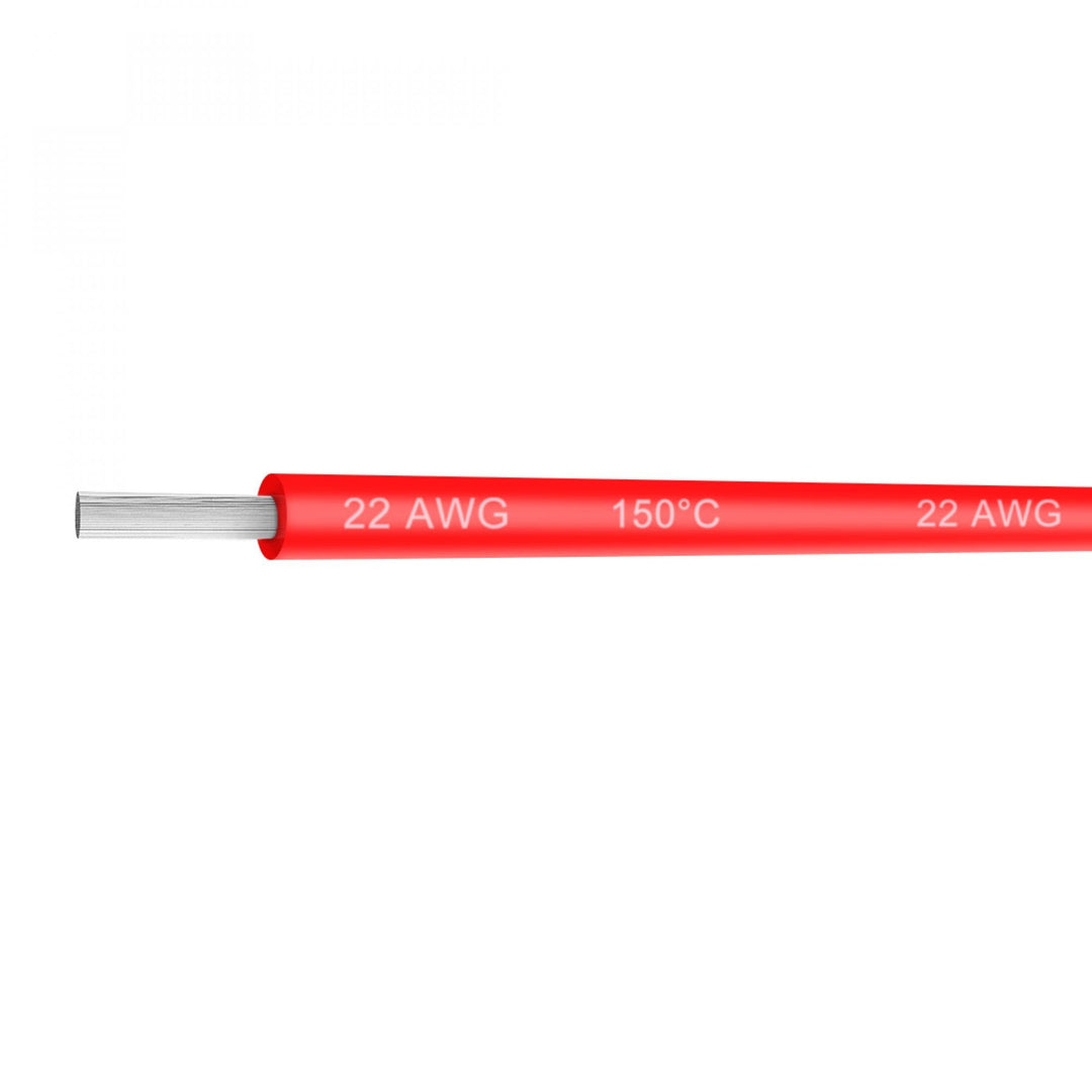 a16051300ux0043 10M 32.8Ft 22AWG 40KV Electric Copper Core Flexible Silicone Wire Cable Red