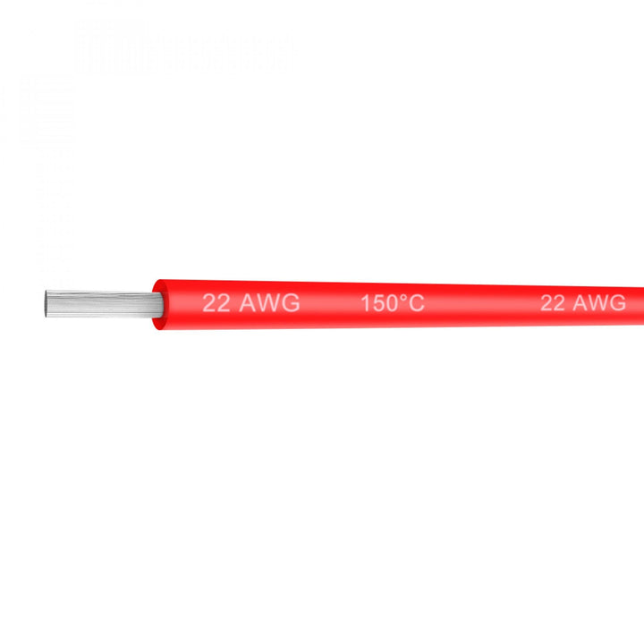 a16051300ux0043 10M 32.8Ft 22AWG 40KV Electric Copper Core Flexible Silicone Wire Cable Red