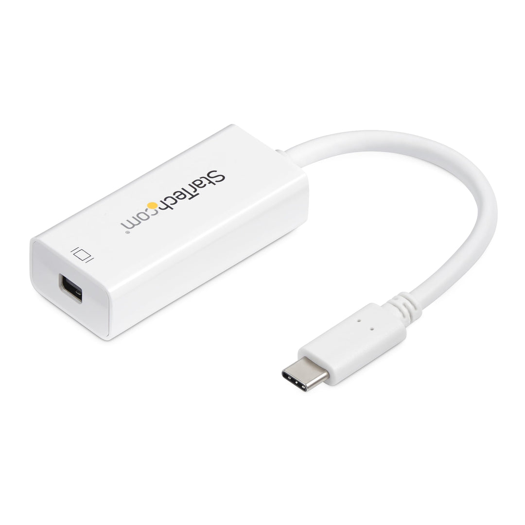 USB-C to Mini DisplayPort Adapter - 4K 60Hz - White - USB 3.1 Type-C to Mini DP Adapter - Type-C to Mini DP Converter (CDP2MDP)