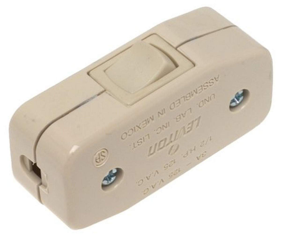 LEVITON L01-05410-00I Feed-Thru Cord Switch, Ivory