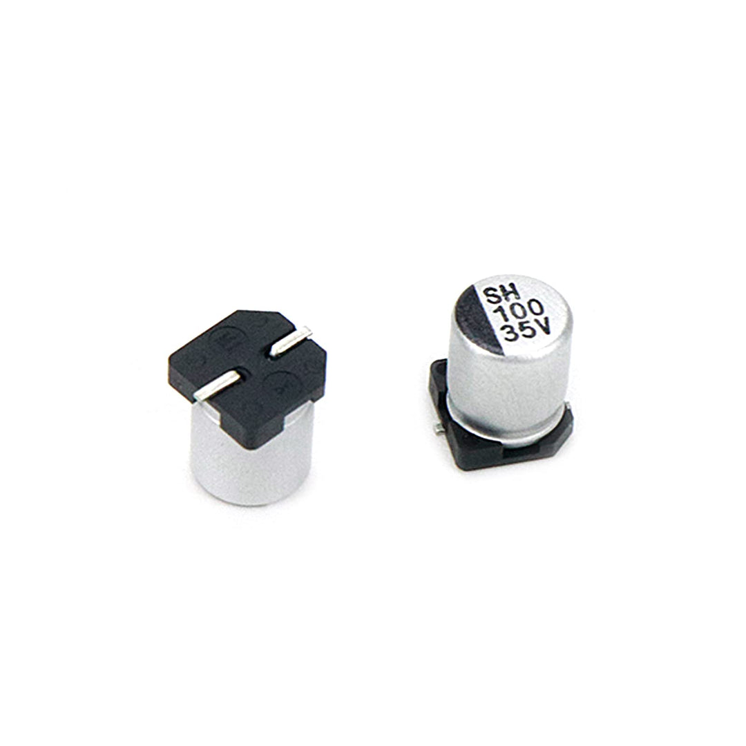 20Pcs SMD Aluminum Electrolytic Capacitors 100uF 35V