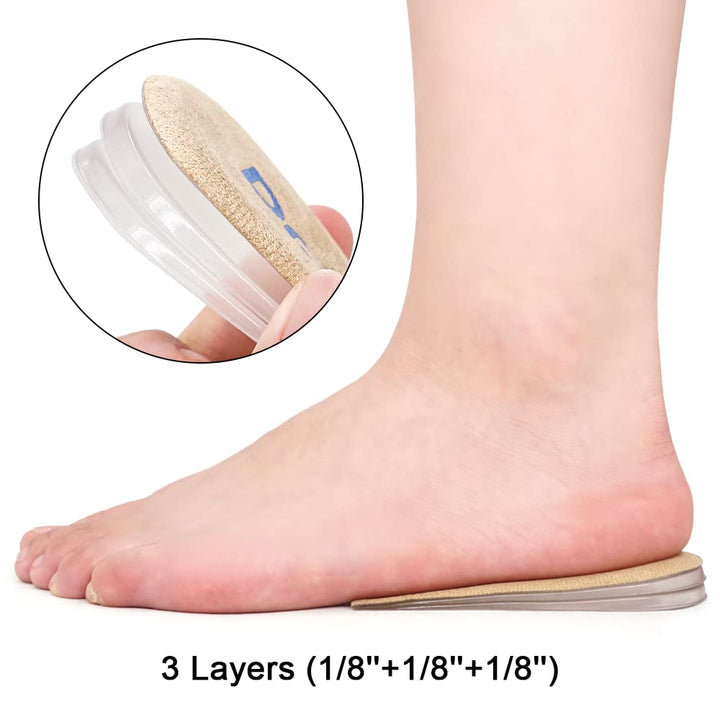 Dr.Foot Adjustable Orthopedic Heel Lift Inserts, Height