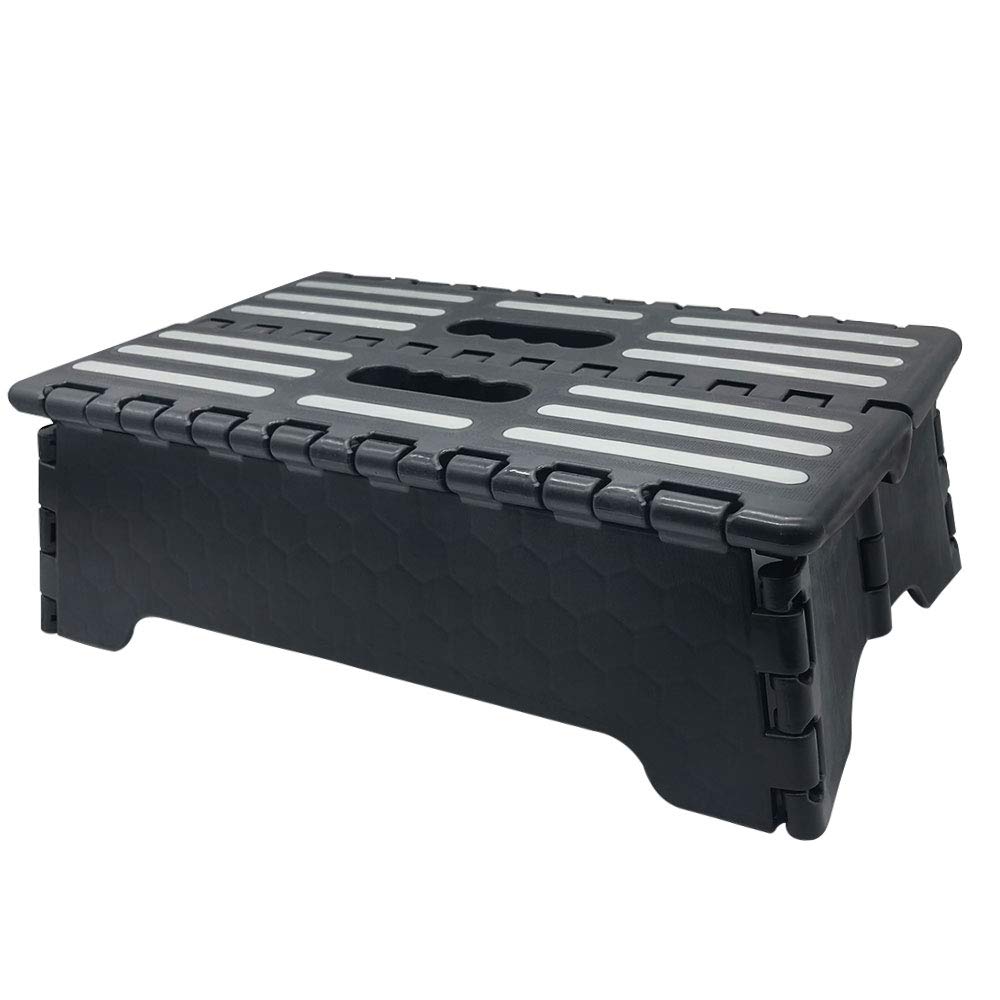 5 inch Lightweight Portable Folding Step - Great for Kitchen, Bathroom, Bedroom, Kids or Adults -Opens Easy with One Flip