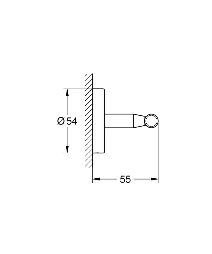 Grohe 40461001 BauCosmopolitan Robe Hook, Starlight Chrome