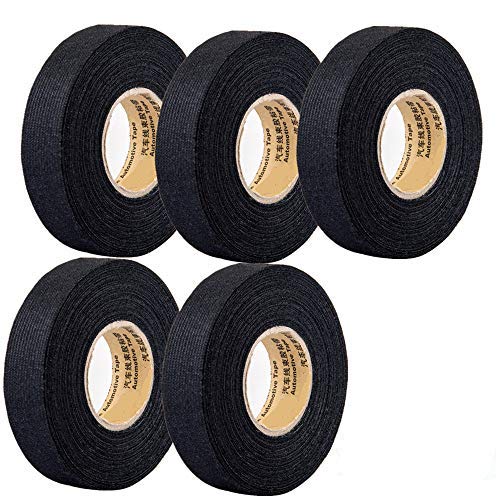 Wire Loom Harness Tape, Wiring Harness Cloth Tape, Adhesive Fabric Tape for Automobile ,Wire harnessing Noise Damping Heat Proof(15 mm x 15 m)