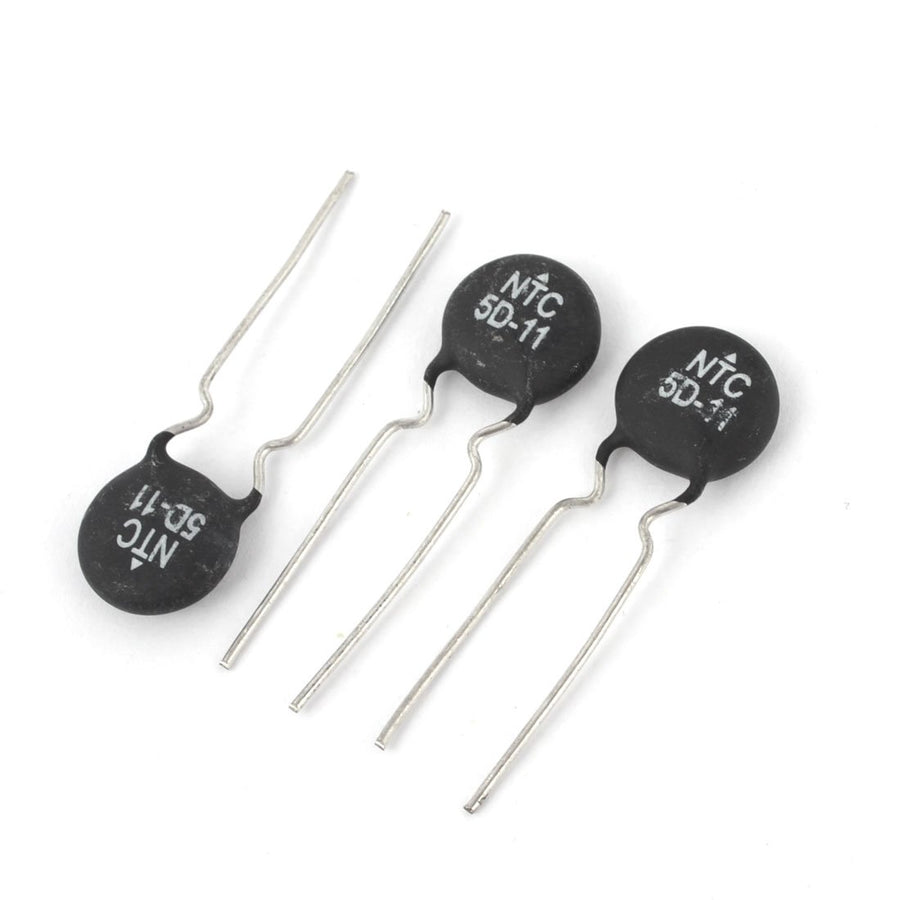 NTC Thermistor Resistors 5D-11 4A 5 Ohm Inrush Current Limiter Temperature Sensors Pack of 3