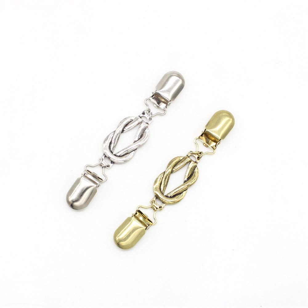 EvaGO 2 Pieces Retro Sweater Clips Cardigan Collar Clip