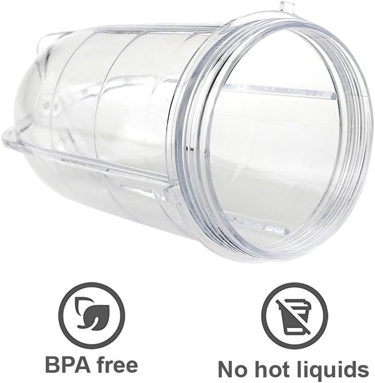 2 PCS Replacement Cups For Magic Bullet Replacement Parts 16OZ Blender Cups Jar compatible with 250W Magic Bullet MB1001 Series Juicer Mixer